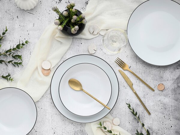 JEDÁLENSKÝ SERVIS Luna Black Line 18-dielne Creatable - Online Only bytové doplnky, Online Only