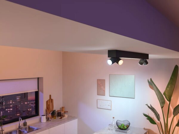 Philips HUE White and color ambiance 8720169318557 Centris stropné svietidlo LED/4-spot LED 40W + 4xGU10 4,2W 2000-6500K+RGB čierna