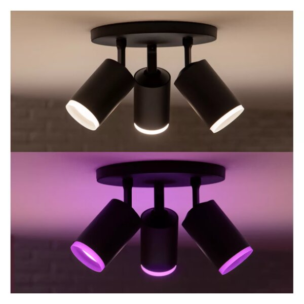 Philips Hue White and color ambiance 8720169319332 Fugato spot 3xGU10 4,2W 2000-6500+RGB čierna