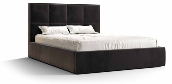 Manželská posteľ 160 cm Gino (čierna) (s roštom a úložným priestorom). Vlastná spoľahlivá doprava až k Vám domov. 1046927