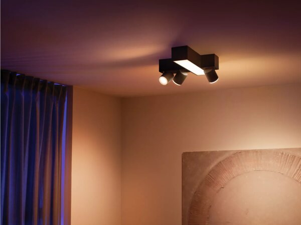 Philips HUE White and color ambiance 8720169318670 Centris stropné svietidlo LED/3-spot LED 25W + 3xGU10 4,2W 2000-6500K+RGB čierna