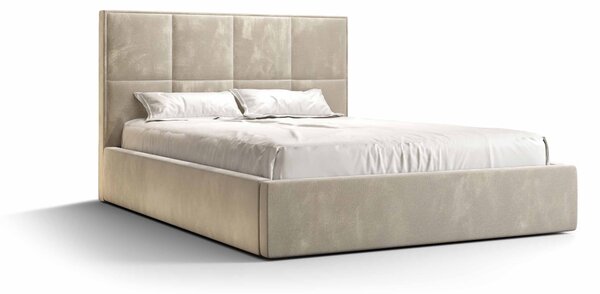 Manželská posteľ 160 cm Gino (béžová) (s roštom a úložným priestorom). Vlastná spoľahlivá doprava až k Vám domov. 1046934