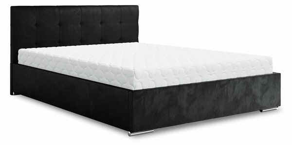 Manželská posteľ 160 cm Hermila (čierna) (s roštom a úložným priestorom). Vlastná spoľahlivá doprava až k Vám domov. 1046952