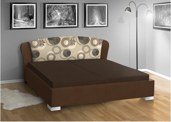 Manželská posteľ s úložným priestorom SUMMER 160x200 Barva: hnědá