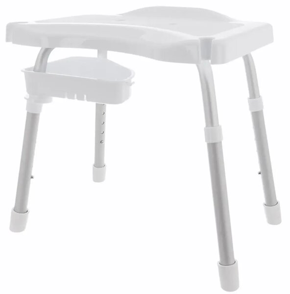 Shelf Nastaviteľná stolička s poličkou, biela ORION 810926