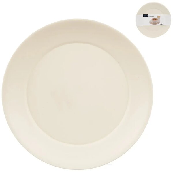 Sandy Tanier plytký Ø 23,5 cm, 6 ks, plastový, krémový ORION 129137