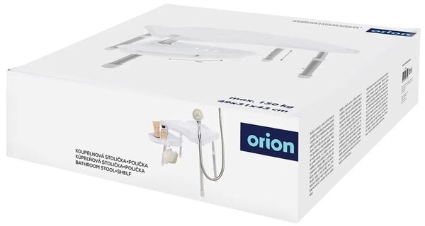 Shelf Nastaviteľná stolička s poličkou, biela ORION 810926