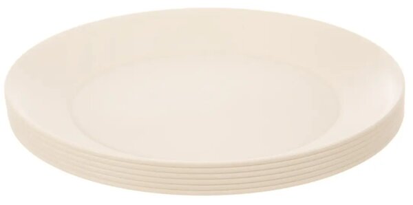 Sandy Tanier plytký Ø 23,5 cm, 6 ks, plastový, krémový ORION 129137