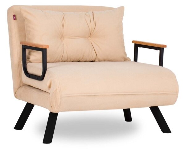 Hanah Home Rozkladacie kreslo Sando 60 cm krémové