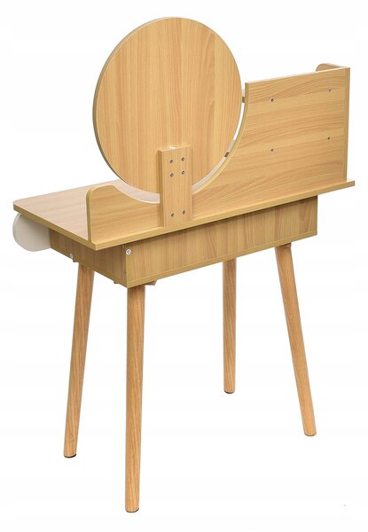 Dekorstudio Toaletný stolík SCANDI biely+ svetlý buk