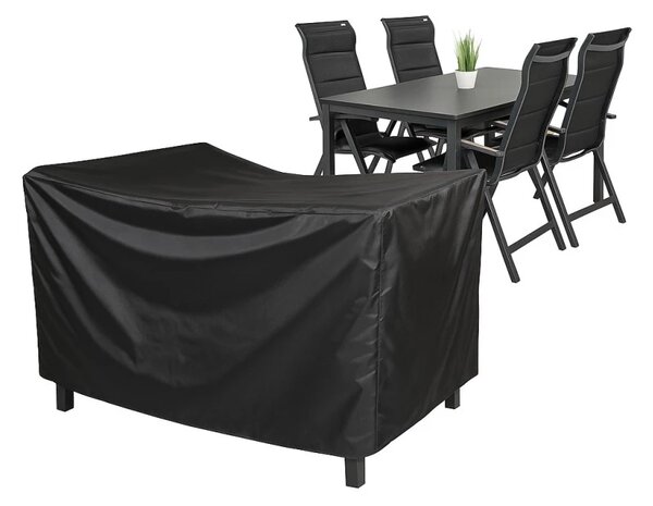 Doppler Ochranný obal na stôl 180 x 100 cm + 4 kreslá polohovacie, stohovacie