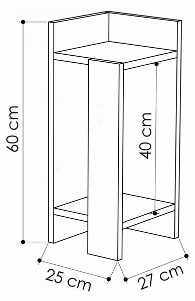 Hanah Home Súprava 2 nočných stolíkov Elos biela