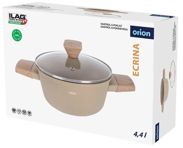 Ecrina Kastról so sklenenou pokrievkou, 4,4 l ORION 113612
