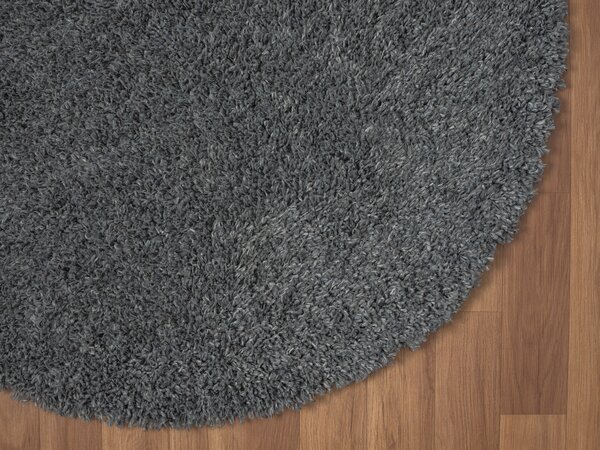My Flair, Kusový koberec My Shaggy grau kruh, 100x100 (priemer) kruh, šedá, chodba / predsieň