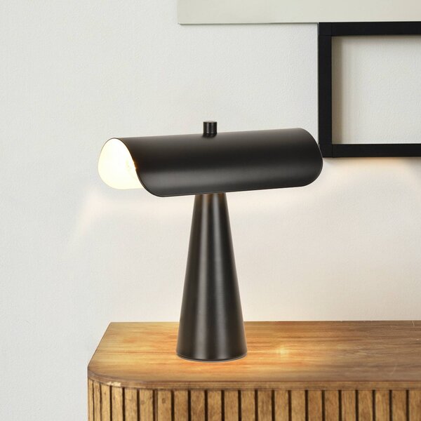 COREP Stolová lampa Billie, matná čierna, 30 cm, kov, Čierna, Obývacia izba / jedáleň, kov, Moderný, Stojacie svietidlo
