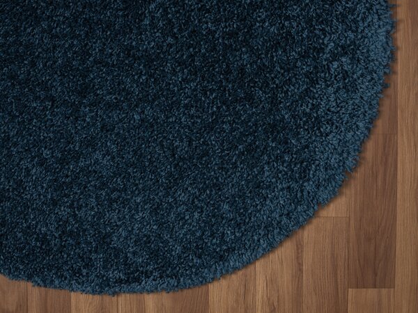 My Flair , AKCIA: 150x150 (průměr) kruh cm Kusový koberec My Shaggy dunkelblau kruh, modrá, chodba / predsieň