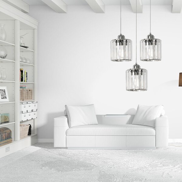 TooLight Stropné svietidlo Crystal APP510-3CPR Trio strieborné