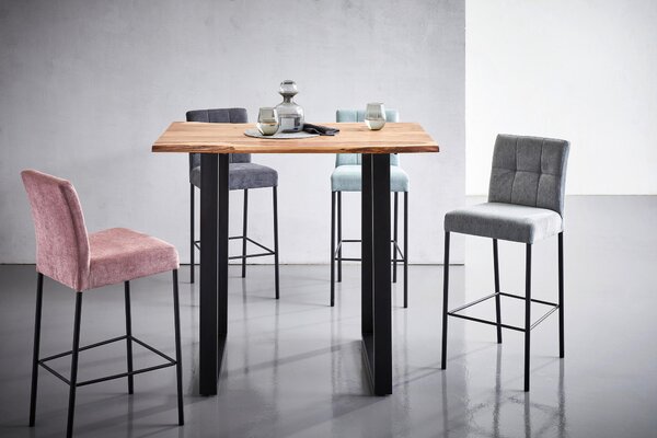 BAROVÝ STÔL, akácia, čierna, farba akácie, 120/80/105 cm Linea Natura - Online Only jedálne, Online Only