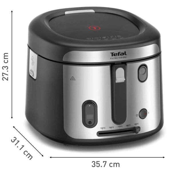 Filtra Vision+ Olejová fritéza, čierna TEFAL FF2588E0