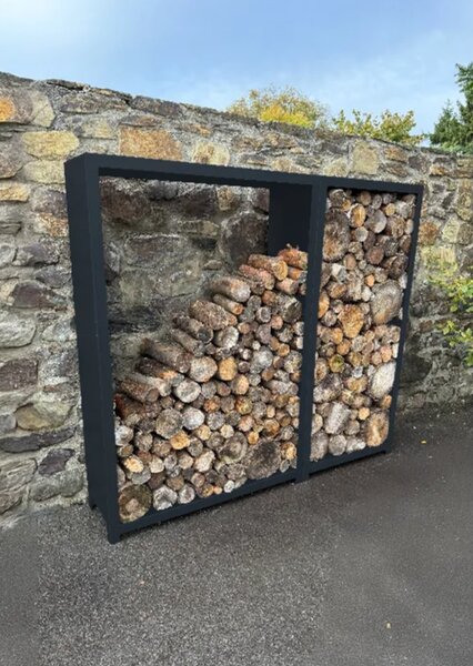 Stora Záhradný drevník 180 × 90 × 40 cm, z nehrdzavejúcej ocele, antracitový CORGARDEN 1089