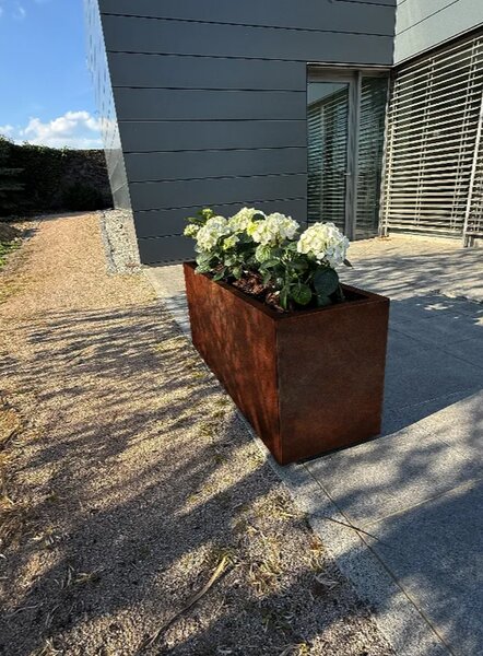 Tall Vysoký záhradný kvetináč 40 × 120 × 50 cm, corten CORGARDEN 1083