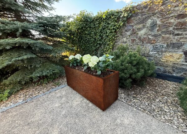 Tall Vysoký záhradný kvetináč 40 × 120 × 50 cm, corten CORGARDEN 1083