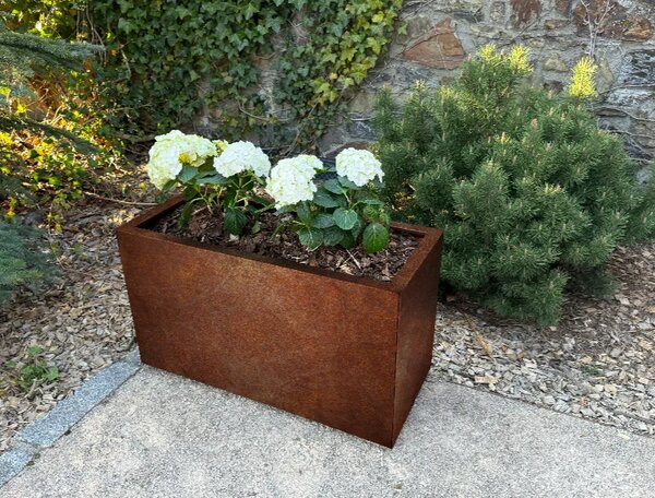 Tall Vysoký záhradný kvetináč 40 × 90 × 50 cm, corten CORGARDEN 1082