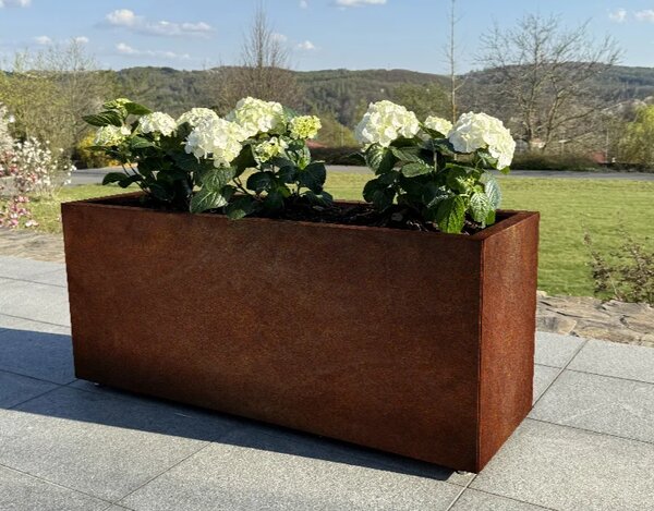 Tall Vysoký záhradný kvetináč 40 × 120 × 50 cm, corten CORGARDEN 1083