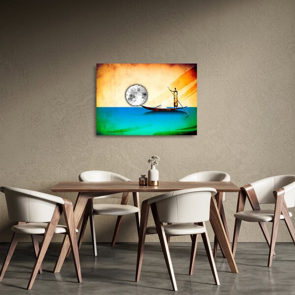 Sklenený obraz - Staroveká maľba (70x50 cm)