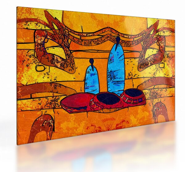 Sklenený obraz - Staroveká maľba (70x50 cm)