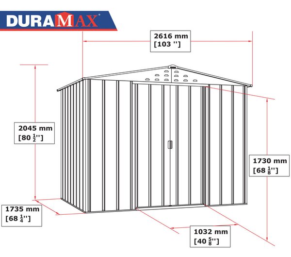 Titan Top Záhradný domček 4,7 m², antracit DURAMAX 50010