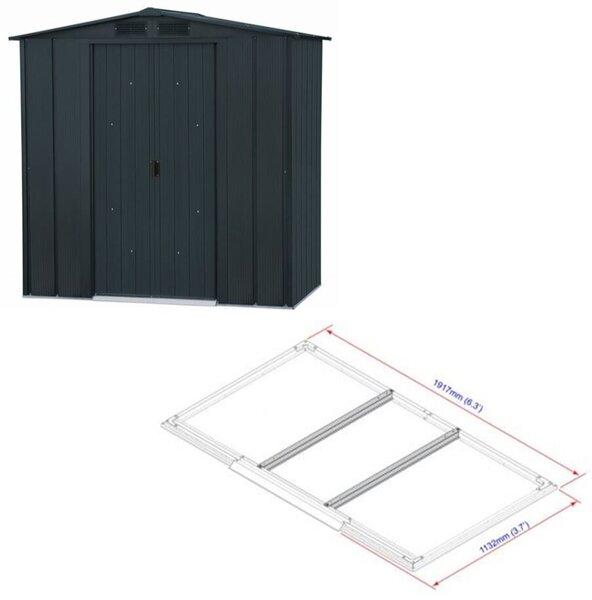 Riverton Top Záhradný domček 2,5 m² + podlahové profily, antracit DURAMAX 50013
