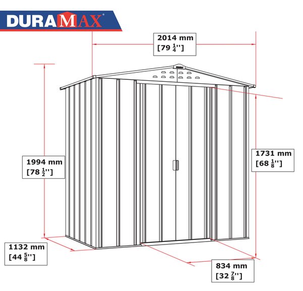 Riverton Top Záhradný domček 2,5 m² + podlahové profily, antracit DURAMAX 50013