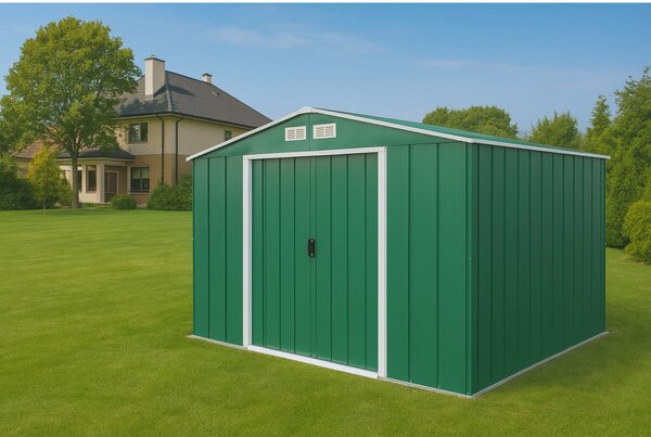 Colossus Eco XXL Záhradný domček 11,6 m², zelený DURAMAX 61361