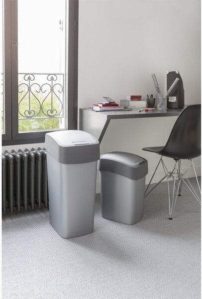 Sivý odpadkový kôš Curver Pacific, 45 l