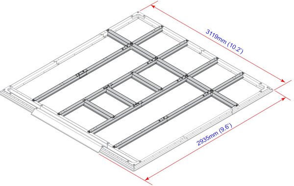 Podlahové profily pre domčeky 9,7 m² DURAMAX 57212