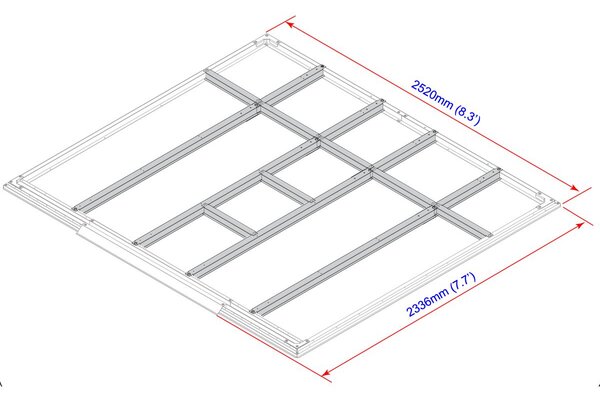 Podlahové profily pre domčeky 6,3 m² DURAMAX 57112