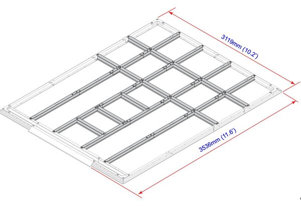 Podlahové profily pre domčeky 11,6 m² DURAMAX 57222