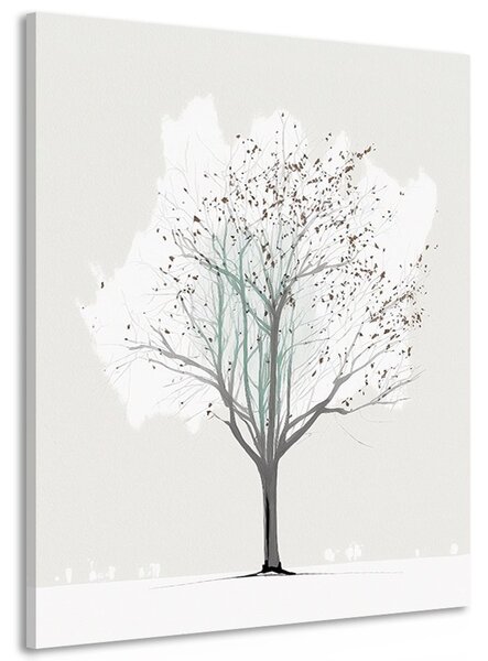 Obraz minimalistický strom v zime