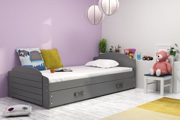 HRUŠKA Posteľ LILI 200x90 grafitová