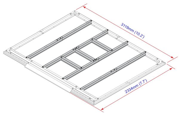 Podlahové profily pre domčeky 7,8 m² DURAMAX 57202