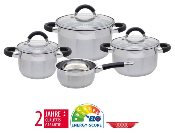 Black Steam Sada hrncov 4 ks, nerezové ELO BASIC 50904