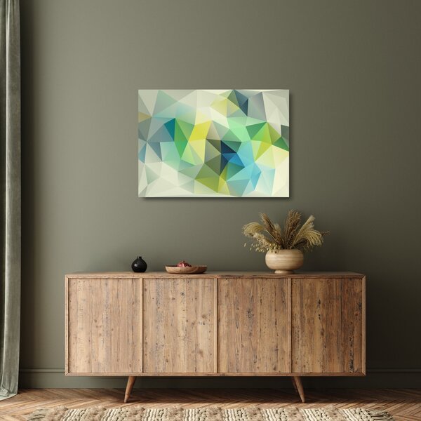 Sklenený obraz geometrické abstrakcie (70x50 cm)