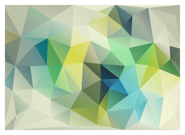 Sklenený obraz geometrické abstrakcie (70x50 cm)