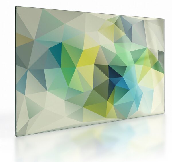 Sklenený obraz geometrické abstrakcie (70x50 cm)