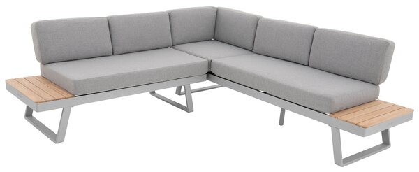 Doppler EXPERT PLUS AVERSA TEAK záhradná sedacia súprava 4+2+1 sivá Doppler