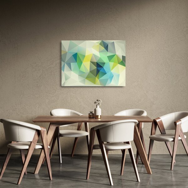 Sklenený obraz geometrické abstrakcie (70x50 cm)