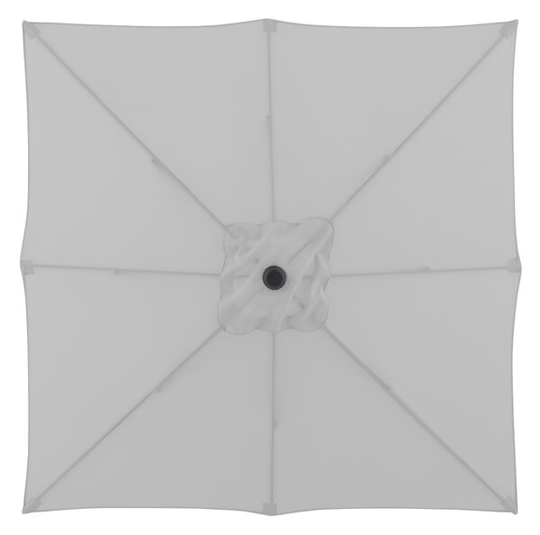 Derby BASIC PUSH UP záhradný slnečník 210 x 210 cm svetlosivá Derby