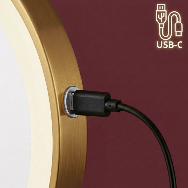 Zrkadlo LED Glow Old Gold