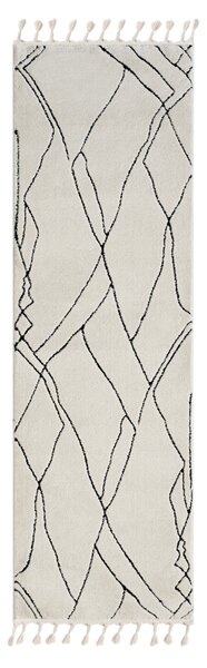 My Flair , Behúň Moroccan Magic CA40047 weiß, 80x250, čiernobiela, obývacia izba
